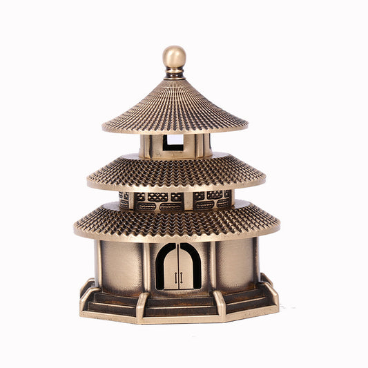 Brass incense burner in ancient architecture